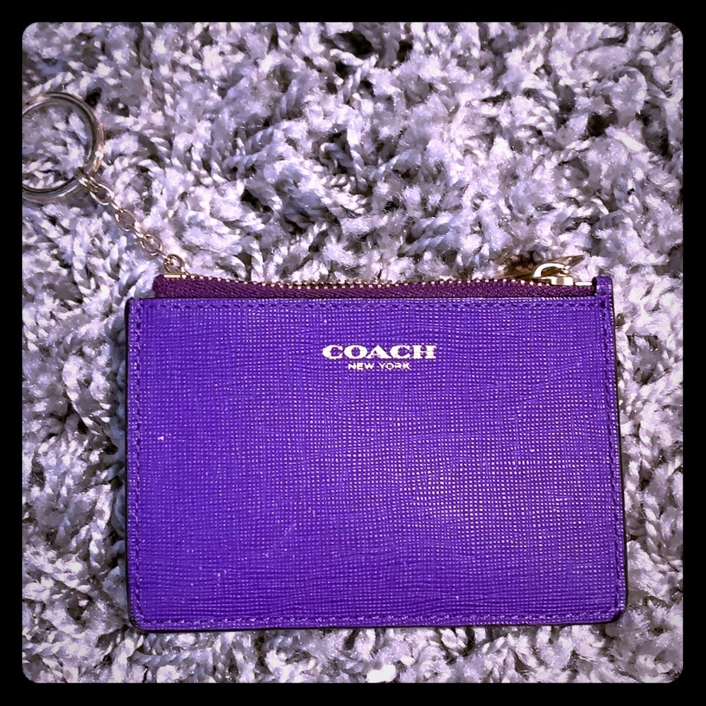 Coach key ring card case